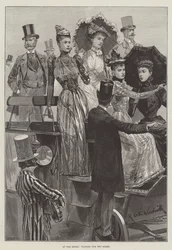 Bij de Derby, wachtend op de start